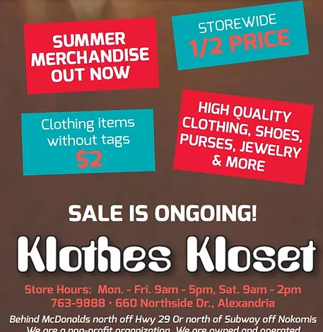  Klothes Kloset Sale Going on Now!
